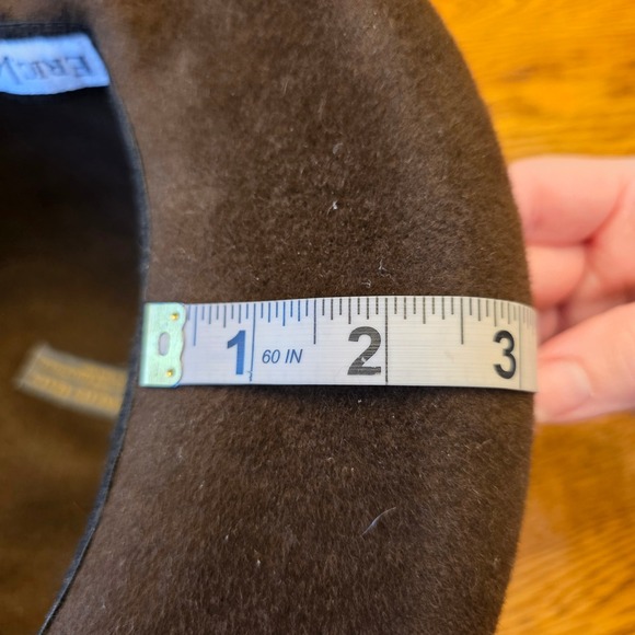 Eric Javits Women's Brown Velour Felt Fedora Hat Packable - Picture 4 of 8